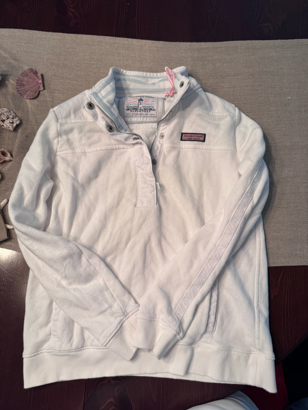 Vineyard vines terry cloth white shep shirt small